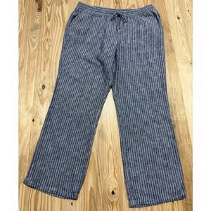 Ellen Tracy Blue Pinstripe Wide Leg Pants
